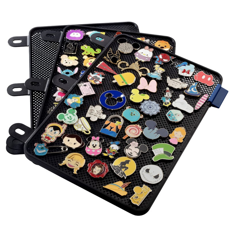 SCS Direct My Pin Collection 3-Ring Album Binder w 4 Enamel Pin Pages -Patented Design Lays Pages Flat with Pinbacks and No Sagging -Display and Trade Your Favorites -Organizational Stickers Included - Image 5